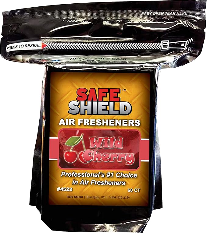 Wild Cherry Scented Air Freshener Pads - Long-Lasting Fragrance Pads for Car Interiors - 1-1/2" × 3" Compact Size - Sweet and Fruity Aroma for Eliminating Stale Odors - Pack of 120