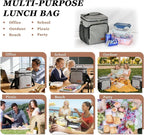 TuErcao Insulated Cooler Bag 6/24 Can Collapsible Leakproof Soft Sided Cooler for Car, Portable Foldable Small Ice Chest for Beach Camping Picnic Travel, 5/15qt Lunch Box for Men Work