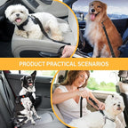 Dog Seat Belt Retractable Dog Car Harness 1 Pack Adjustable Elastic Bungee Buffer Heavy Duty & Durable & 360 Degree Swivel.