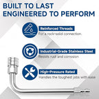 Pressure Washer Extension Wand-30°, 90°, 120° Gutter Cleaner Attachment Kit with 5 Nozzle Tips, 1/4" Quick Connect, High Power Washer Lance for Roof, Deck, Car, Gutters, 4000 PSI