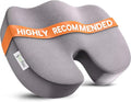 Seat Cushion – Memory Foam, Non-Slip Orthopedic Coccyx Support for Office Chairs, Car Seats & Home, Ergonomic Tailbone, Sciatica & Lower Back Pain Relief