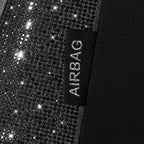 CAR PASS Bling Diamond Leather Car Seat Covers 2 Front Seats Interior Sets, Waterproof Shining Glitter Sparkly Crystal Universal Armrest Fit Automotive Truck SUV Cute Women Girl, Black PU Rhinestone
