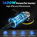 LDHTHOPI Buffer Polisher Kit for Car - 6/7 Inch Rotary 1600w Polisher Buffer Waxer,7 Variable Speed 1000-3500rpm,Detachable Handle Buffing Machine for Car, Boat Sanding, Polishing Waxing, Blue 3