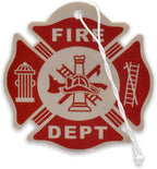 Elektroplate Fire Department Firefighter Red Automotive Air Fresheners for Vehicles | New Car Scent (12-Pack) | Made in the USA