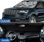 Gothic Skull Windshield Sunshade for Car SUV Truck Foldable Uv Ray Reflector Front Window Sun Shade Visor Shield Cover -59" X 31"