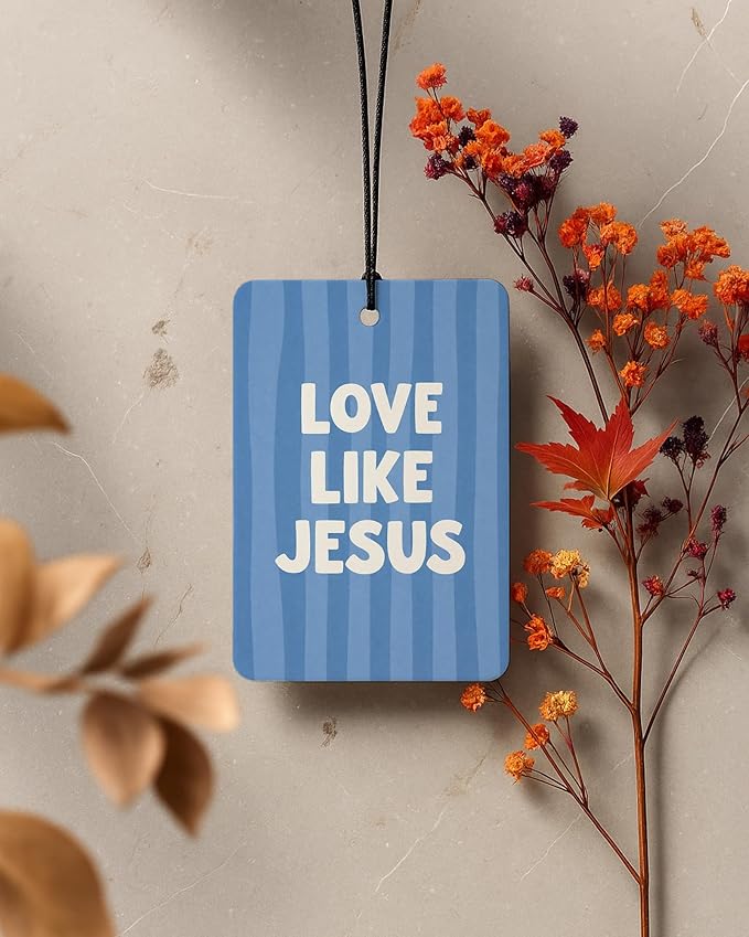 Inspirational Christian Car Air Freshener 4 Pcs Coconut Scented, Preppy Religious Car Accessories Mirror Decor for Women, Girly Christian Hanging Air Freshener for Cars Closet Drawer Books