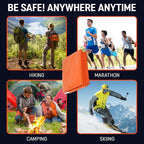 4 Pack Emergency Mylar Thermal Blankets Orange Foil Space Blanket for Outdoor Hiking Camping Shelter Car First Aid Travel Gear Equipment Survival Kit, B04-O, Full