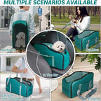 LIWSHWZ Console Dog Car Seat - Portable Travel Dogs Armrest Booster Seat with Absorbent Recyclable Diaper Pad,Dog Seat Belt for Car,Pockets,Zippered Enclosure,for Pets Under 11 lbs