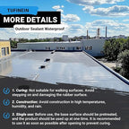 Rubber Liquid Waterproof Sealant, TUFINEIN 11 LB/5 KG Neutral Gray Quick Drying Multi Surface Foundation Leak Repair - Roof Gutters Basement Sealer Waterproof - Indoor & Outdoor Flexible Rubber Paint