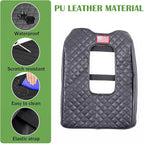 LLKUANG Car Center Console Armrest Cover Pad Fit for Toyota Tundra 2007-2021 Waterproof Leather Seat Armrest Box Cushion Pad Protector (Black + American Flag)