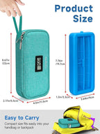 YOUSHARES Insulin Cooler Travel Case for Pen & Vials, Temperature Display Diabetic Medication Cooling Bag with Protective Ice Brick, TSA Approved Refrigerated Diabetes Supplies Carrying Organizer