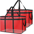 Bodaon Large 2-Pack Insulated Food Delivery Bag With Hard Bottom, XXXL Bags, Rideshare Delivery Bag, Grocery Shopping and Catering, Cold/Hot Styrofoam Carrier for Travel/Car