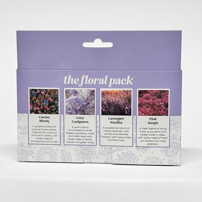 CE Craft Hanging Car Air Freshener, Fragrance Oil Diffuser with Essential Oils, Long Lasting Aromatherapy for Automobiles - 4 Pack, Floral