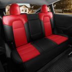 for Tesla Model Y Seat Cover 2020 2021 2022 2023 2024 (5-Seater Only) Customized Fit Car Seat Cover Interior Protectors (Crocodile Skin Red+Black)
