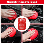 Viewsun Windshield Cleaner Tool, 17Pcs Red Car Interior Cleaning Kit, Car Detailing Kit Interior Cleaner, Car Detailing Brushes, Car Cleaning Gel, Inside Cleaning Supplies Accessories for Women Girls