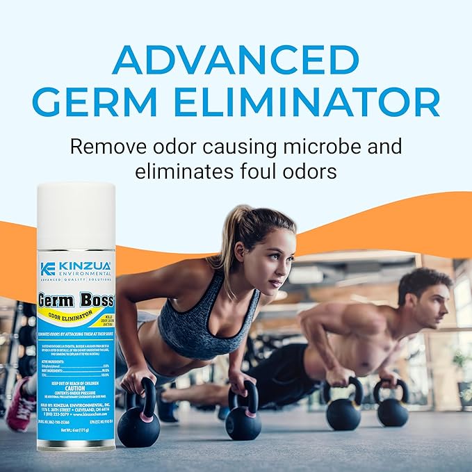 Kinzua Environmental Germ Boss Strong Odor Eliminator, Fast-Acting Cleaning & Deodorizing Fogger, Mold Bomb Fogger for Smell Control with Fresh Scent, Covers Up to 1,000 cu ft, 6 oz