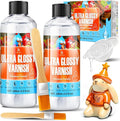 Air Dry Clay Glaze, 7oz Polymer Clay Glaze / Sealant High Gloss Varnish, Waterproof, Safe & Scratch Resistant for Clay, Painting, Ceramics, Wood Prevents Clay Cracking and Wear Remains Crystal Clear
