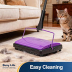 Yocada Carpet Sweeper Cleaner for Home Office Low&Undercoat Carpets Rugs Pet Hair Dust Scraps Paper Small Rubbish Cleaning with a Brush