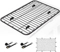 WILDROAD Car Roof Platform, Universal Roof Flat Rack 69" x 47" x 1.3" Heavy Duty Roof Rack Platform with Super Duty Bungee Cargo Net, Ratchet Straps and Anti-Rust Sealant Fits for SUV Truck Cars