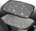 BetterJonny Auto Bling Car Armrest Cover, Crystal Rhinestone Auto Center Console Cover Pad Non-Slip Car Arm Rest Cushion Pad Universal Bling Car Accessories for Most Car (13.2 X 9.3 Inch)