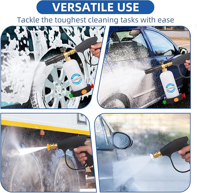 DUSICHIN DUS-018 Foam Cannon Lance Pressure Washer Nozzle Tip Spray Gun 3000 PSI Jet Wash Car Detailing