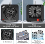 Ozone Generator, 48,000mg/h Commercial Ozone Machine Odor Removal, High Capacity O3 Odor Eliminator Deodorizer with 120Min Timer for Home, Pet, Smoke, Car, Basements for 4000 Square Feet Grey