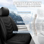 Car Seat Covers Fit for Infiniti g37 2000-2026, Stylish Sport Seat Covers, Waterproof Wear-Resistant Premium Nappa Leather Car Seat Cover.(2 Pcs Front with Pillow/Pure Black)