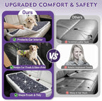 Car Back Seat Mat for Dog 53"x24" Dog Bed for Car Scratch Proof Non Slip Thick Odorless Non Fading Pet Travel Cushion Bed Overlay for Hard Bottom Extender & Cat Rabbit Pet Car Seat Cover Protector