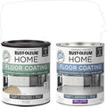 Rust-Oleum 367598 Home Interior Floor Coating Kit, Semi-Gloss Ultra White