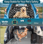 Veckle SUV Cargo Liner for Dogs with Side Flaps, Large (54" x 93") Water Resistant Trunk Cover, Non-Slip Pet Area Protector with Bumper Flap, Universal Fit for SUVs Sedans Vans, Paw Print
