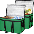 Bodaon 2-Pack Insulated Food Delivery Bag, XXXL Grocery Shopping/Catering/Bags, Rideshare Delivery Bag, Cold/Hot Styrofoam Carrier for Travel/Car, Warmer/Frozen