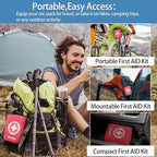 Premium First Aid Kit - Waterproof Molle Medical Bag with Color-Coded Compartments, with Israeli Bandage, Rescue Blanket & CPR Mask for Home, Car, Hiking, Camping & Outdoor Emergencies
