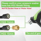Tool Daily Sewer Jetter Kit for Pressure Washer 100 FT, Short Power Washer Gun, Drain Cleaner Hose 1/4 Inch NPT, Corner, Rotating and Button Nose Sewer Jetting Nozzle, 3600 PSI