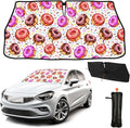 CHILL·TEK Funny Animal Car Windshield Sun Shade Umbrella, Cute Donuts Car Sun Shade Umbrella, Block UV Rays Heat Foldable Windshield Umbrella Sun Visor Protector - Keep Vehicle Cool for Cars SUV