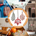 54 Sets Leaves Car Air Fresheners Bulk Maple Leaf Hanging Ornament Scented with Essential Oils Christmas Tree Decor for Men Women Coworkers Team Staff Office Car Party Supplies