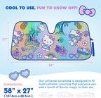 Hello Kitty Car Windshield Sun Shade - Officially Licensed Sanrio Cute Car Accessories for Women - Hello Kitty Accessories Sunshade for Front Windshield - Summer Sunshield Cars Window Shades