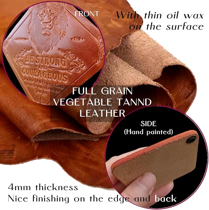 Leather Scented Car Air Freshener Encouragement Gifts for Men Lion Be Strong and Courageous Bible Verse Gifts for Men Cool Air Freshener for Cars Leather
