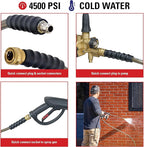 Simpson Cleaning 41113 Monster Series 4500 PSI Pressure Washer Hose, Cold Water Use, 3/8 Inch Inner Diameter, 25-Foot, Feet, Brown