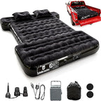 Umbrauto Built-in Pump Air Mattress for 5.5-5.8ft Full Size Short Truck Bed, Inflatable Camping Airbed with Rechargeable Cordless Pump for Truck Tent Camper