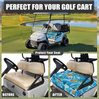 Biyejit Golf Cart Seat Covers with 4 Pockets Golf Cart Seat Towel Blanket Fits 2-Seat Golf Carts, Golf Cart Accessories