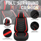 CTDS Car Seat Covers for Honda Civic 2000-2026, Stylish Sport Seat Cover, Premium Nappa Leather Car Seat Cover. Automobile Seat Covers Sets.(Standard 2 Seats/Black Red)