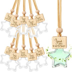 30 Pcs Star Shaped Car Fragrance Diffuser Bottle Bulk - Appreciation Gifts Set Hanging Glass Diffusers with Inspirational Message for Coworker Teacher Staff Thank You Gift (You are)