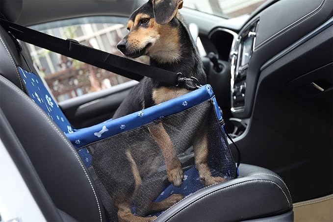 Myuilor Pet Dog Car Booster Seat Carrier,Portable Foldable Carrier with Seat Belt for Dog Cat up to 30lbs …