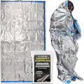 Trail maker Mylar Emergency Thermal Blankets for Survival, Thick Reusable Mylar Space Blankets Bulk 84" L x 36" W Emergency Foil Blankets for Warmth, Camping, Runners, Spa, First Responders (1)