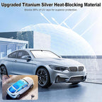 Car Windshield Sunshade Universal Sun Visor Front Window Shades, Foldable Reflective Fits Cars, SUV, Sedan, Interior Car Automotive Accessories for Summer (59" x 33")