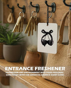 Retro Coquette Black Cologne Car Air Freshener 4 Pcs, Preppy Girly Bow Poker Cherry Ticket Hanging Air Freshener for Cars Bathroom Dorm Books Decor, Vintage Accessories Gifts for Women Girls