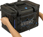 ZEEMO Large Collapsible Insulated Cooler Bag, 48 Cans Leakproof Soft-Sided Portable Cooler for Camping, Travel, Picnic, Beach, Backyard, Parties, Black