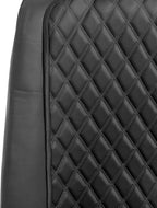FH Group Car Seat Cushion – Faux Leather Single Front Seat Cover with Front Pockets, Airbag Compatible, Universal Fit Car Seat Cushion for Driver or Passenger Seat, SUV, Truck, Sedan & Van – Black