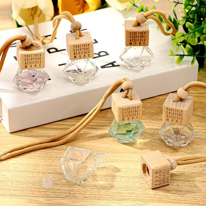 20 Pcs Car Diffuser Bottle Empty Bulk Hanging Car Freshener Bottles Inspirational Air Freshener Refillable Thank You Employee Appreciation Gifts Bulk for Nurse Staff(Team)