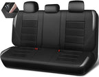 CAR PASS Memory Foam Back Car Seat Covers,Thick 3D Foam Mesh Bench Seat Covers Leather Metallic, Air Cool Rear Seat Cover Black Gray Aluminum Film, Comfort for Cars, Trucks, SUVs Automotive,Black Gray